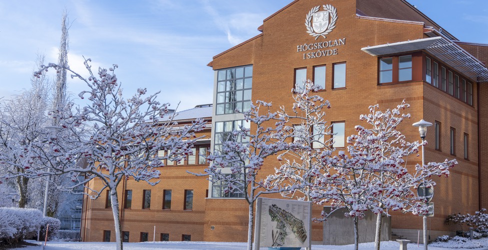 Årets första snö på campus