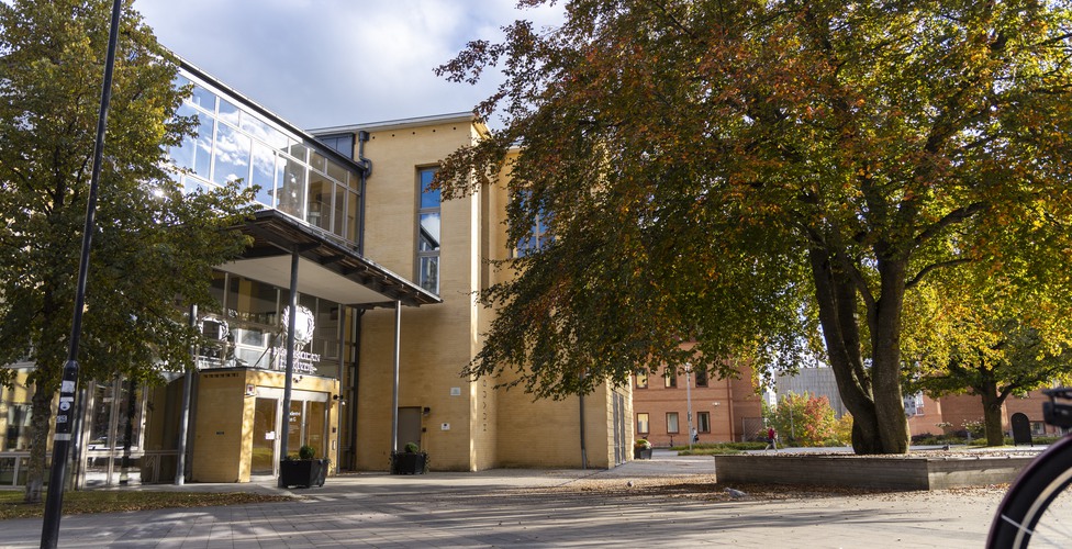 Campus en solig eftermiddag på hösten